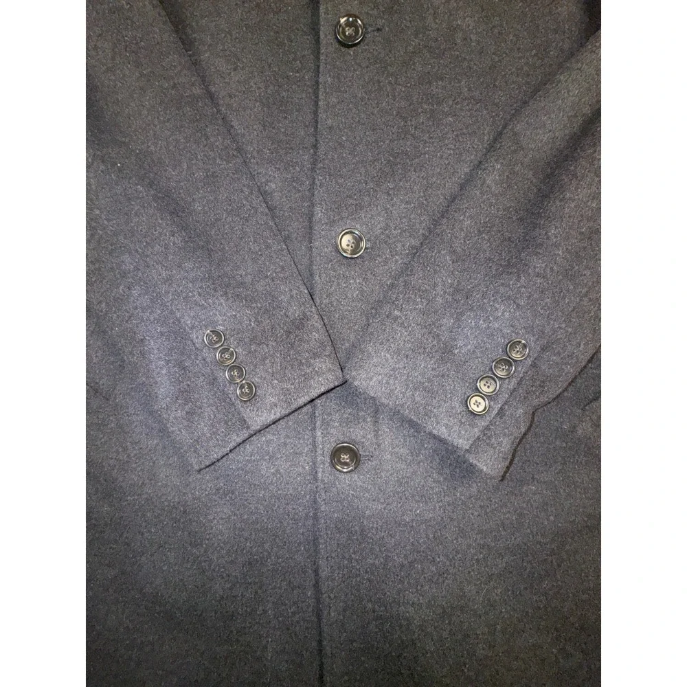 J. Crew Ludlow Charcoal Wool Cashmere Blend Topcoat Overcoat Men's 40S Long Coat